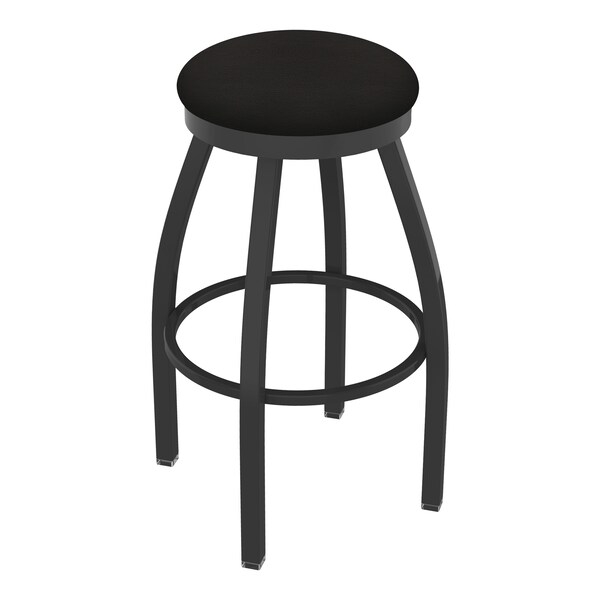 25" Swivel Counter Stool, Pewter Finish, Canter Espresso Seat